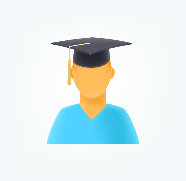 年轻的女孩学生与毕业帽3d风格矢量插图图片下载