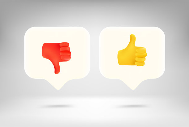 社交媒体图标向量集。好或坏图片下载