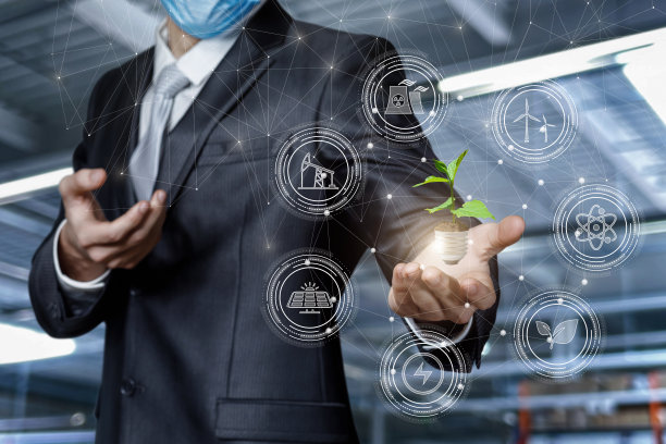 建筑工程师展示能源生产的结构。图片下载