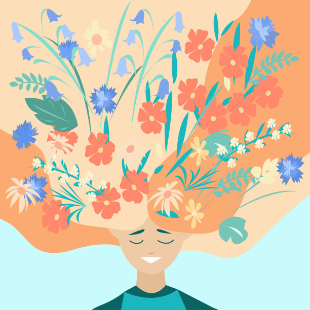 心理健康，与自己保持平衡和和谐。图片下载