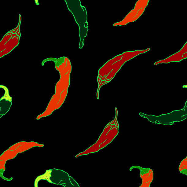 无缝背景红辣椒图片下载