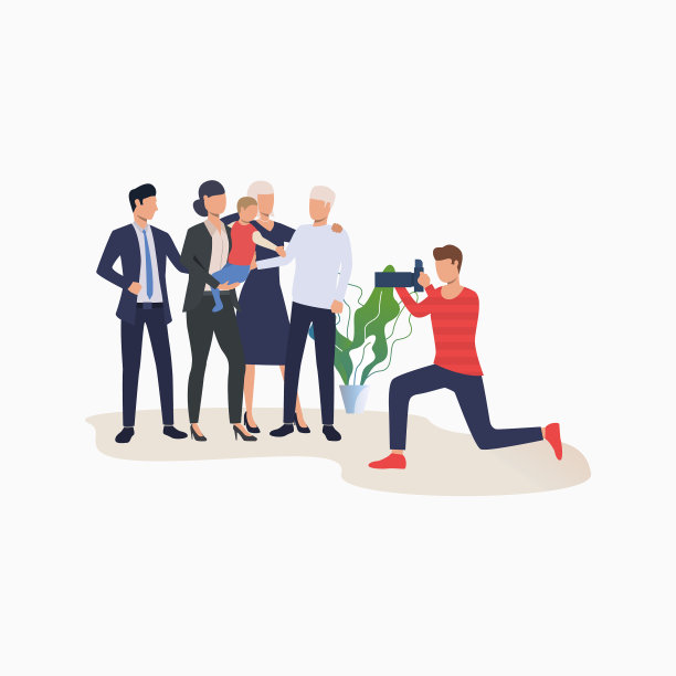 全家福拍摄卡通图片下载