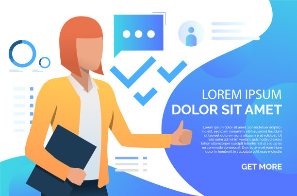 女人竖起大拇指推荐生意图片下载