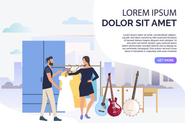 音乐家为音乐会挑选衣服图片下载