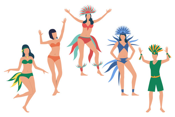 设置人们庆祝巴西国家节日图片下载