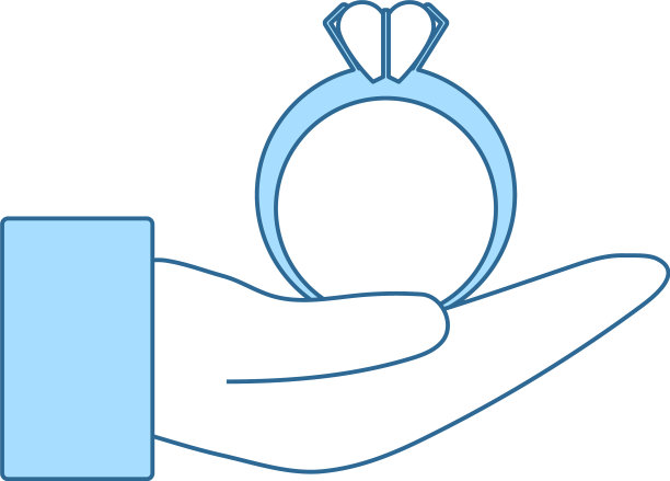 手呈心形戒指图标图片下载