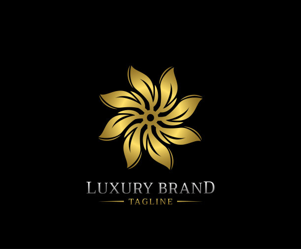 豪华金花曼荼罗图标标识设计图片下载