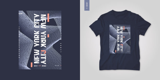 纽约男装t恤设计图片下载
