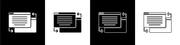 设置UI或ux设计图标隔离在黑色和图片下载