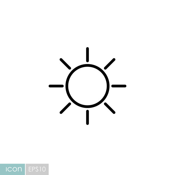 太阳矢量图标：好天气象征图片下载