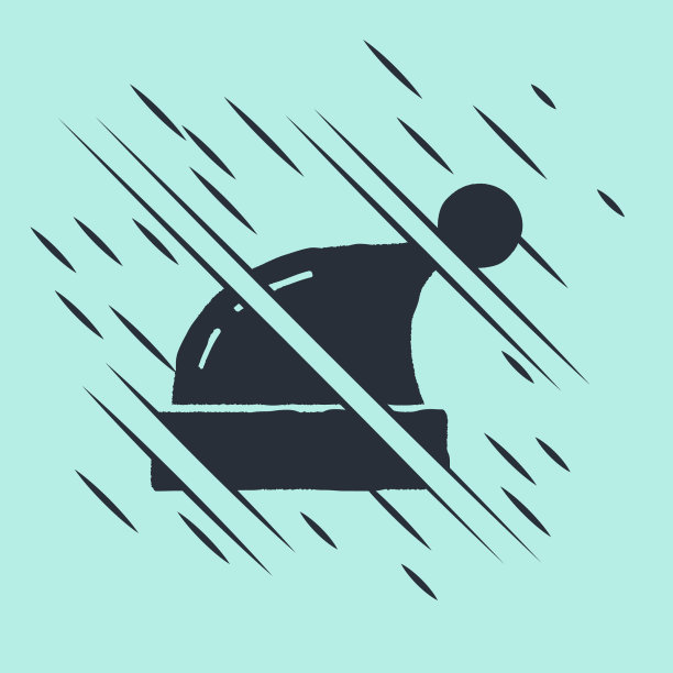 黑色圣诞老人帽上的图标被孤立图片下载