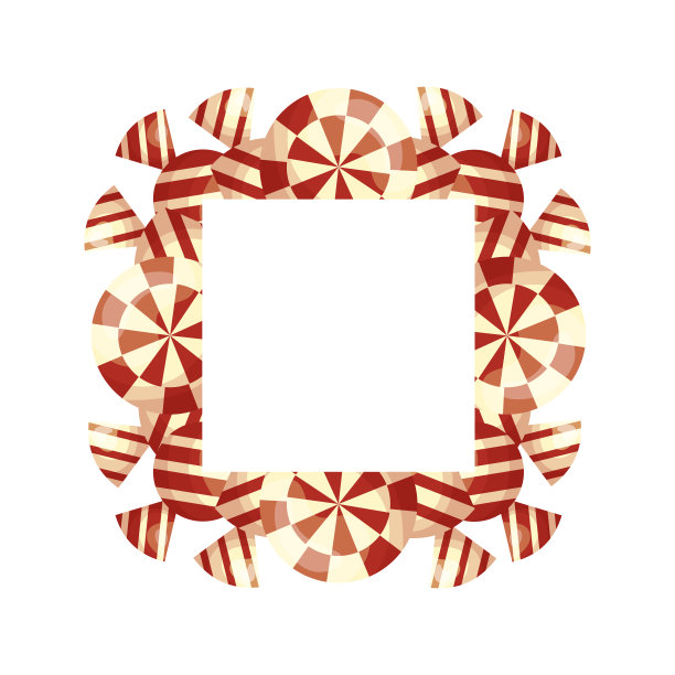 白色的架子上放着扁平的糖果。图片下载