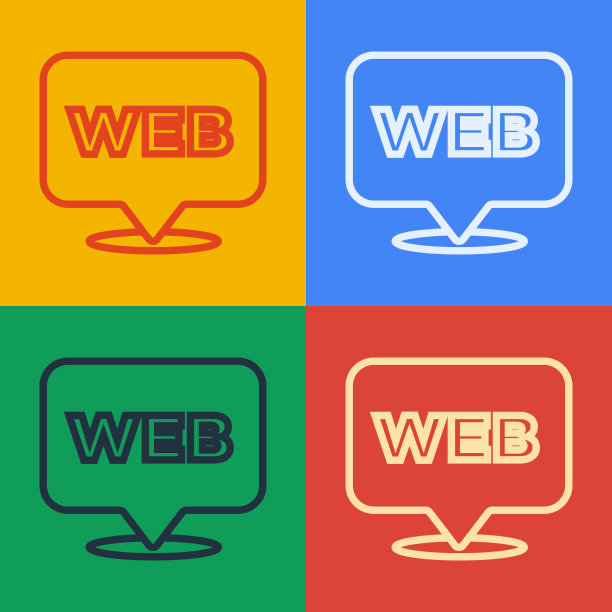 波普艺术线网页和图形设计图标孤立图片下载