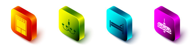 设置等距衣柜吊灯床和图片下载