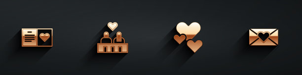 设置情人节派对传单夫妇爱的心图片下载