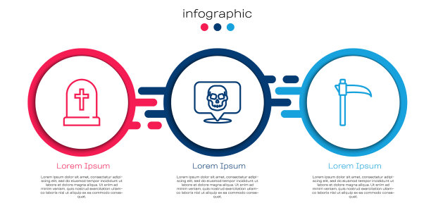 设置线墓碑与十字头骨和镰刀图片下载