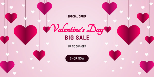 情人节销售背景图片下载