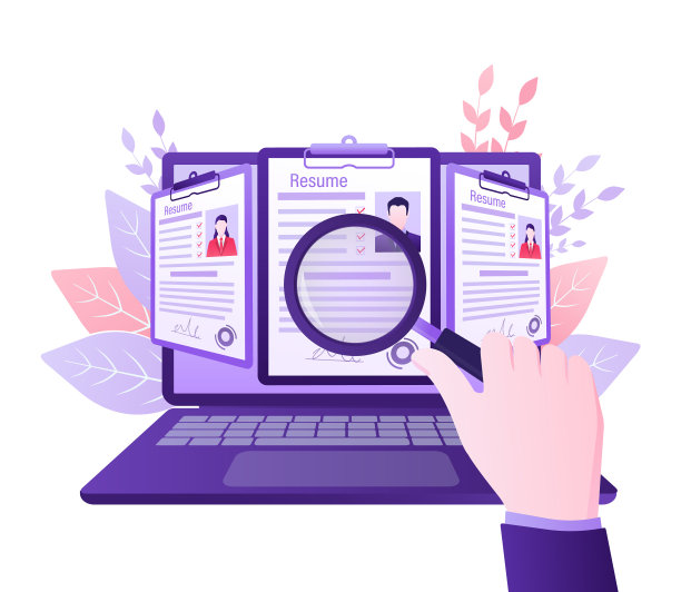 简历人在平板风格的移动应用程序图片下载