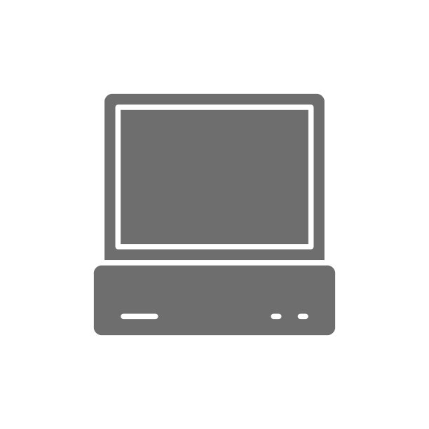 电脑、PC、游戏机灰色图标，白色背景图片下载