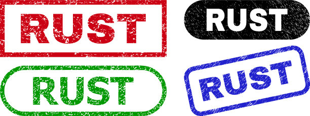 使用遇险表面的生锈矩形密封图片下载