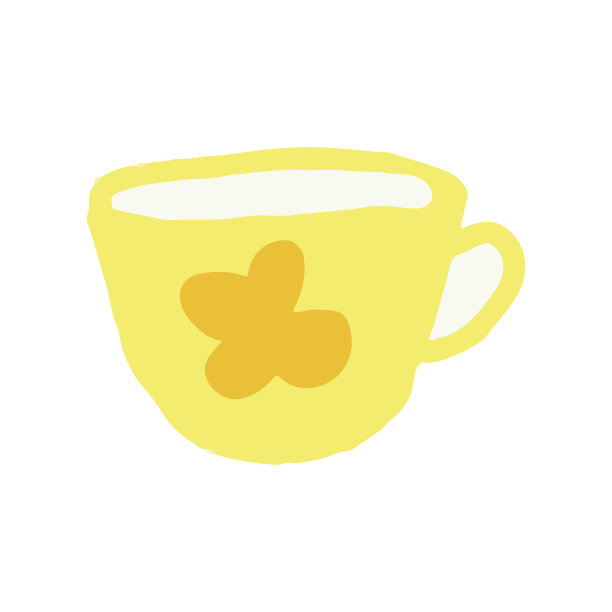 用2021年流行颜色手绘花卉茶杯。北欧hygge。舒适的家。图片下载