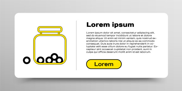 线玻璃罐与糖果内的图标隔离图片下载