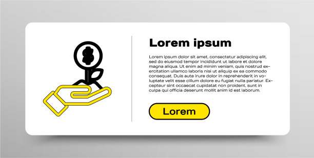 线美元植物图标孤立在白色图片下载