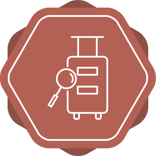 独特的行李检查线图标图片下载