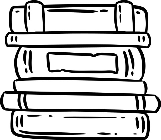 可爱的卡通书涂鸦形象书店标志图片下载