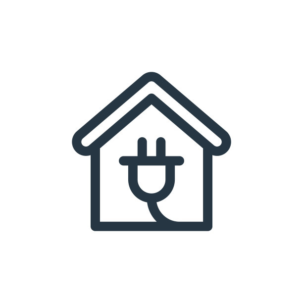 住宅图标向量从可持续能源概念。细线插图的房子可编辑的笔触。房子线性标识使用在web和移动应用程序，标志，印刷媒体。图片下载