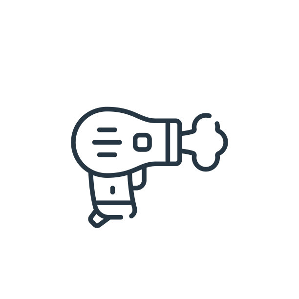 吹风机图标向量从理发店的概念。细线插图的吹风机可编辑的笔触。吹风机线性标志，用于web和移动应用程序，标志，印刷媒体。图片下载