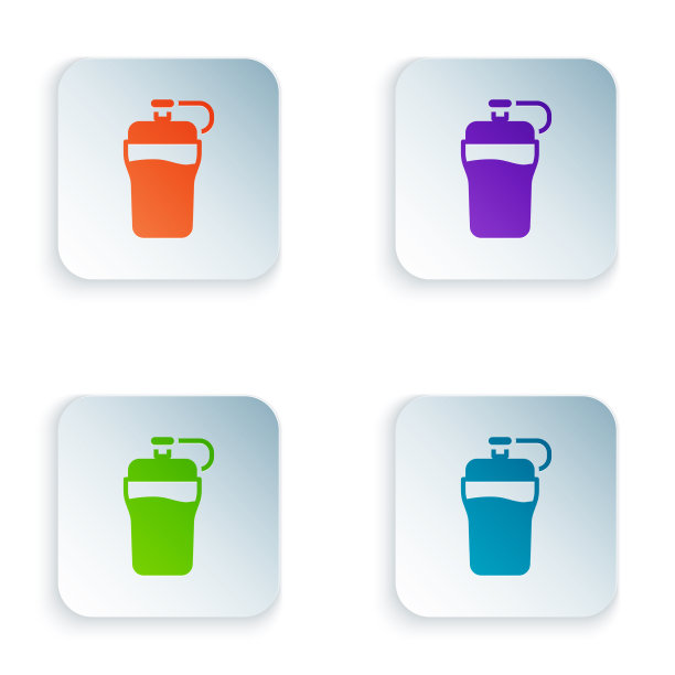 颜色健身振动筛图标隔离在白色图片下载