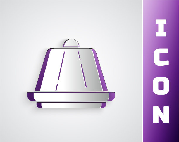 剪纸布丁蛋奶冻与焦糖釉图标图片下载