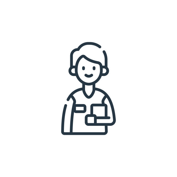 主管图标向量从超市的概念。细线插图的主管可编辑的笔触。主管线性标志使用在web和移动应用程序，标志，印刷媒体。图片下载