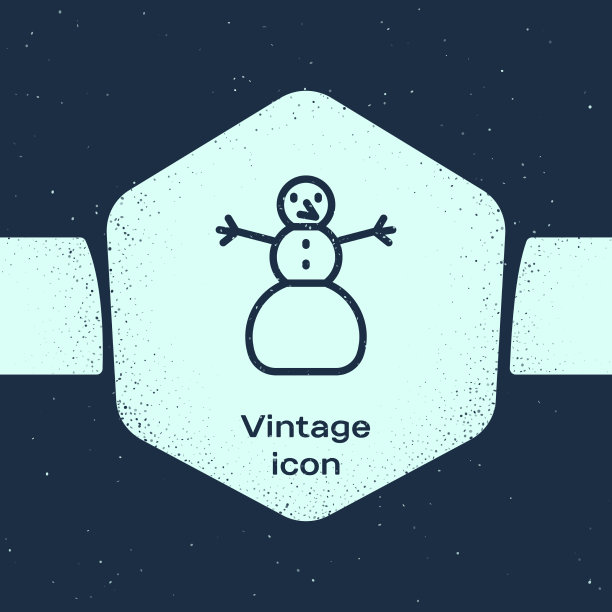 垃圾线圣诞雪人图标孤立上图片下载