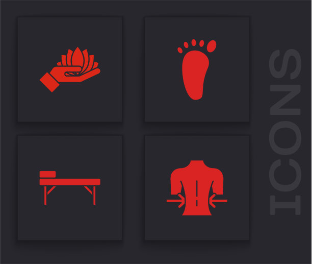 集按摩荷花和足底按摩表图片下载