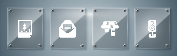 设置立体声扬声器冬季围巾圣诞晚会图片下载