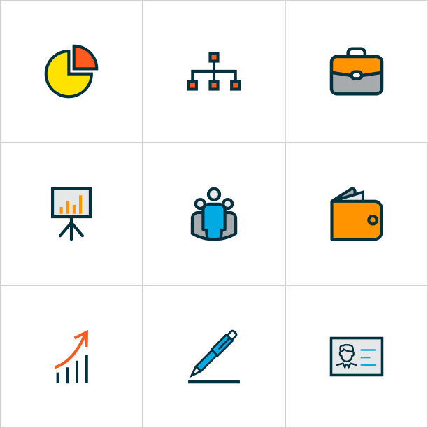 工作图标的颜色线设置与结构统一图片下载