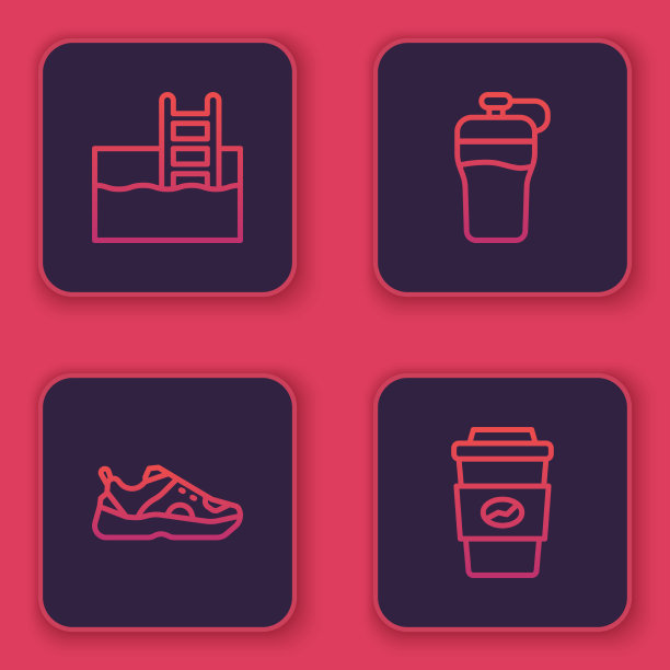 设置线游泳池与梯子运动运动鞋图片下载