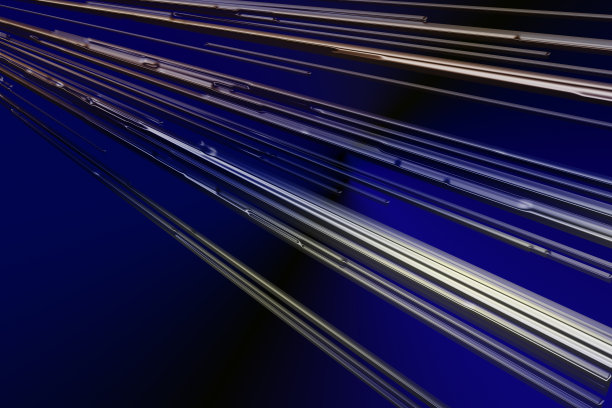 蓝色背景上的金属线条图片下载