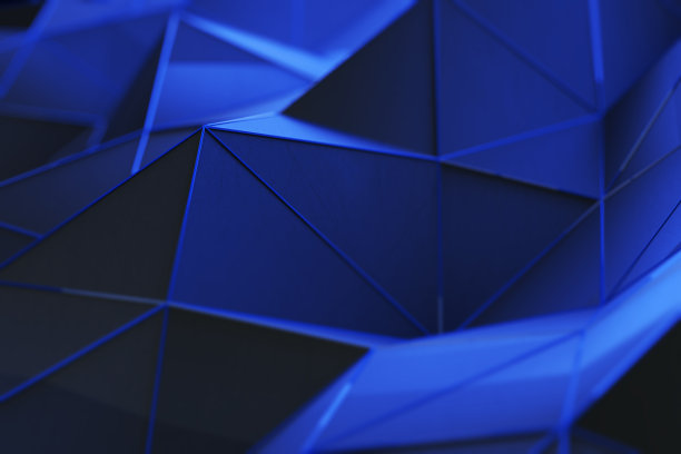 抽象三维三角形黑色和蓝色背景图片下载