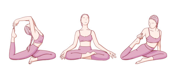 女人练习瑜伽的灵活性提高瑜伽图片下载