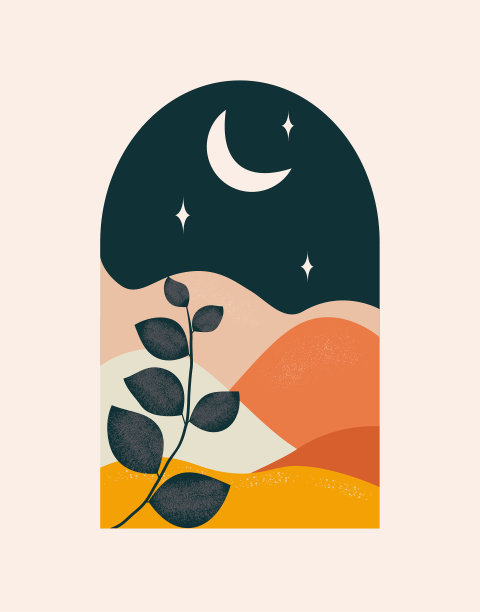 夜晚的抽象景观图片下载