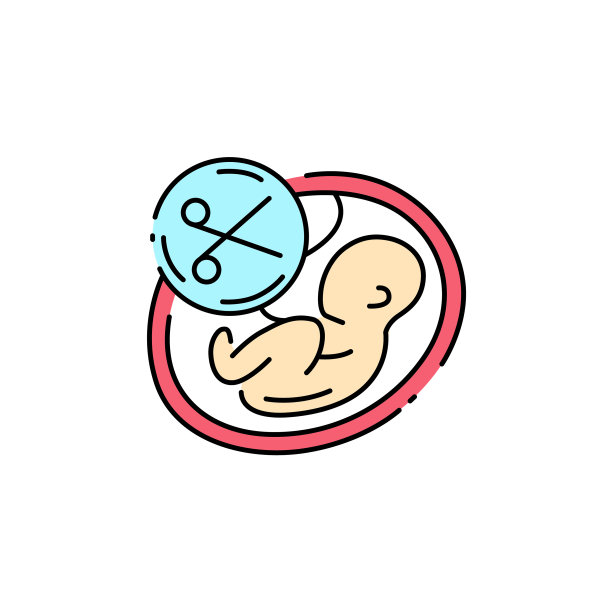 流产颜色线图标胎儿死亡流产图片下载