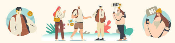 电话沟通理念青年男女图片下载