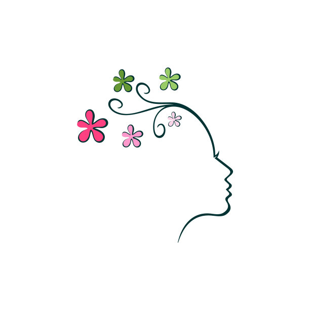 女人美女抽象花卉图标标志图片下载