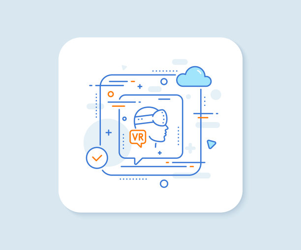 增强现实线图标vr模拟标志图片下载