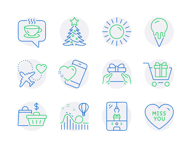 假日图标集包括图标作为太阳给予图片下载