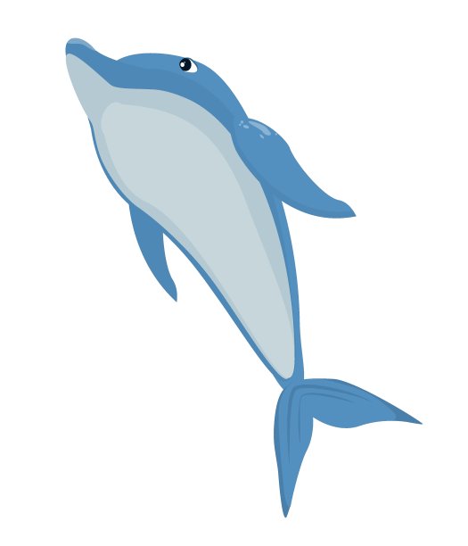 矢量插图的海豚孤立在一个白色的背景图片下载