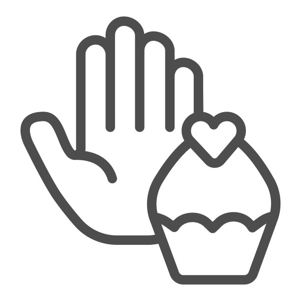 人类手势手拒绝甜线图标图片下载